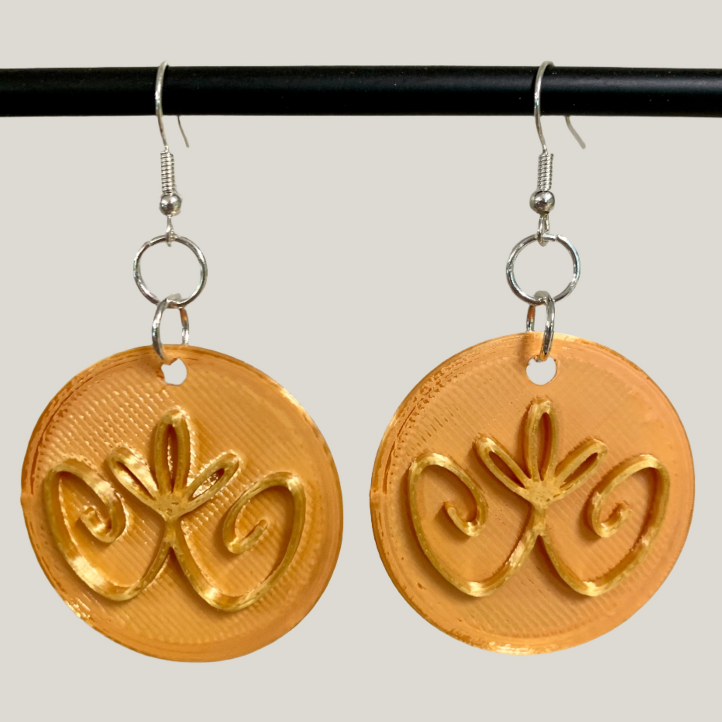 Light Orange Double Curve Earrings