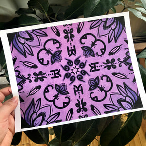 Wabanaki Double Curve Print (purple)