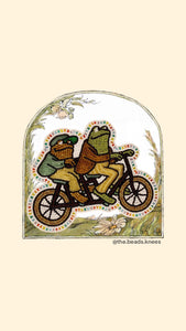 Frog and Toad Beadwork Print